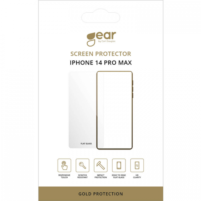 GEAR - Gear iPhone 14 Pro Max Hrdat Glas Skrmskydd 2.5D