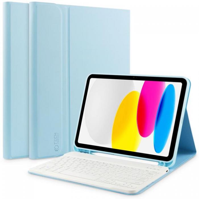 Tech-Protect - Tech-Protect iPad (2022) Fodral med Tangentbord - Bl