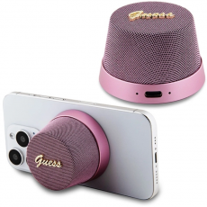 Guess - Guess Bluetooth Högtalare Magnetic Script Metal - Rosa