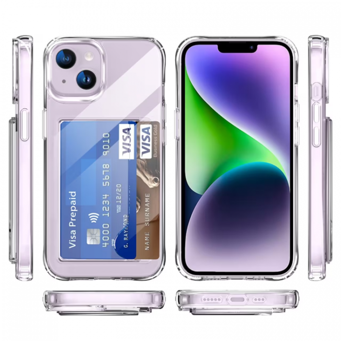 A-One Brand - iPhone XS Max Mobilskal Korthllare Hybrid Acrylic - Clear