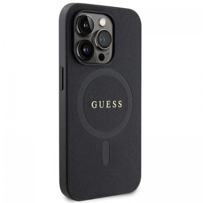 Guess - Guess iPhone 14 Pro Mobilskal Magsafe Saffiano - Svart