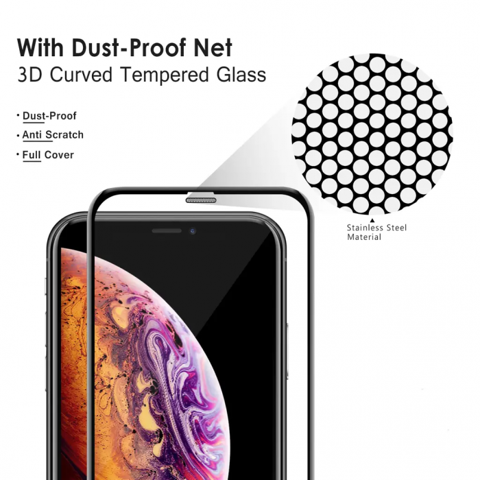 SiGN - SiGN iPhone 11/XR Hrdat Glas Skrmskydd + Dust Mesh 3D