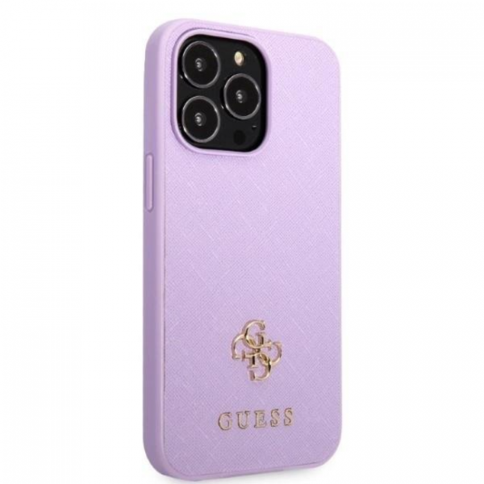 Guess - Guess iPhone 13 Pro Mobilskal Saffiano 4G Small Metal Logo