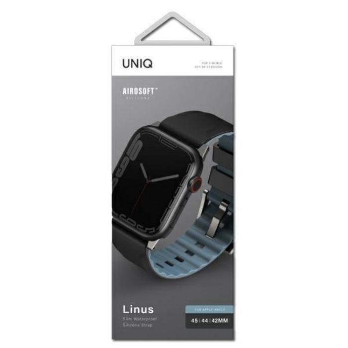 UNIQ - Uniq Apple Watch 4/5/6/7/8/SE/SE2 (38/40/41mm) Armband Silicon - Midnight Svart