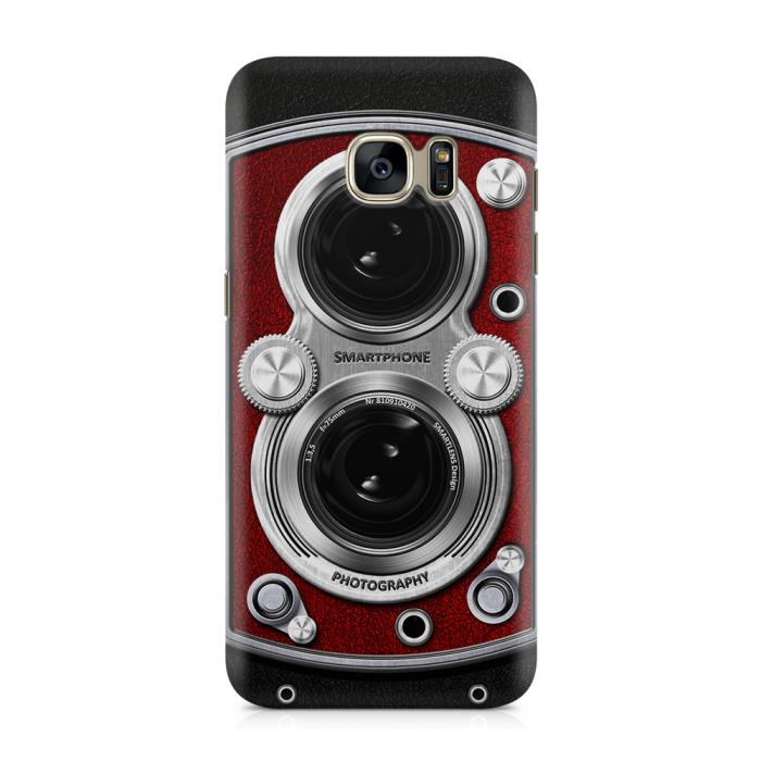 UTGATT5 - Skal till Samsung Galaxy S7 Edge - Vintage Camera Red