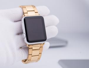 A-One Brand - Smondor Rostfritt Stål Watchband till Apple Watch 42mm - Guld