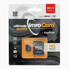 Imro - Imro Minneskort MicroSD 32GB Med Adapter Klass 10 UHS