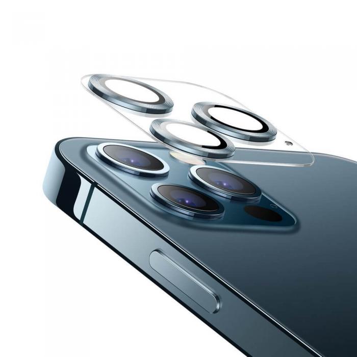 UTGATT4 - Joyroom Kamera Linsskydd i Hrdet Glas iPhone 12 Svart