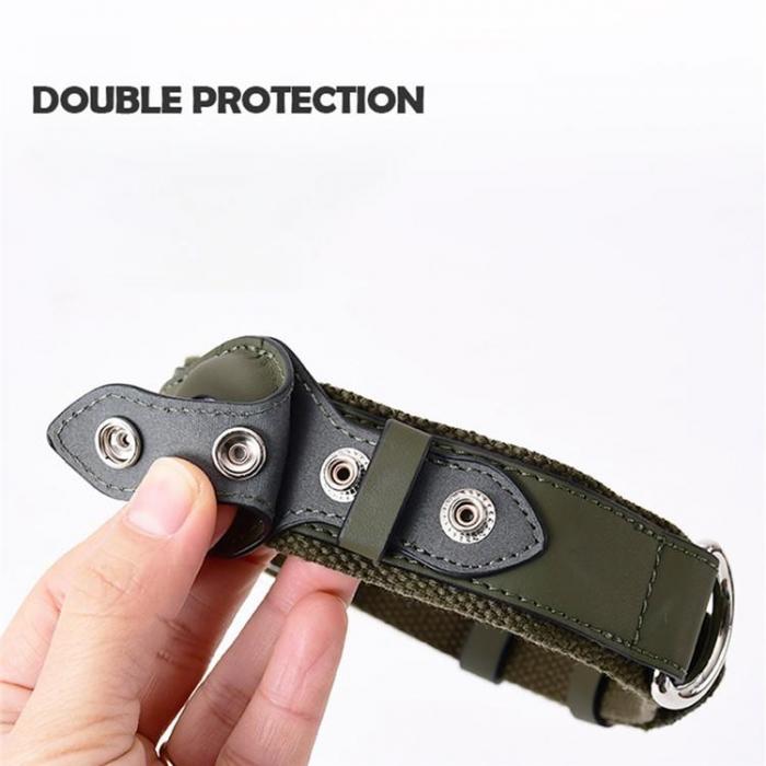 A-One Brand - Airtag halsband fr katt & hund PU-Lder - Rosa
