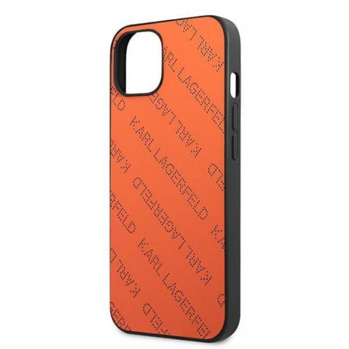 KARL LAGERFELD - Karl Lagerfeld iPhone 13 mini Skal Perforated Allover - Orange