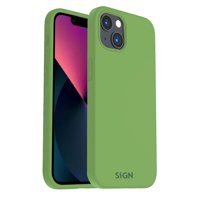 SiGN - SiGN iPhone 14 Skal Liquid Silicone - Jade Grn