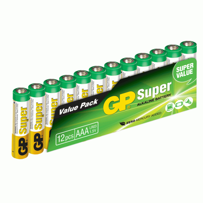 UTGATT5 - GP Super Alkaline AAA 12-pack