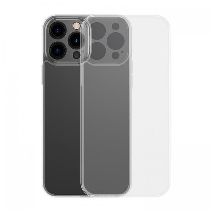 BASEUS - Baseus Frosted Glasskydd Skal iPhone 13 Pro Max - Transparent