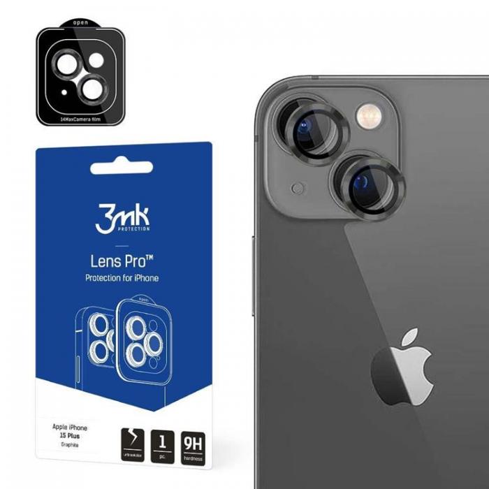3MK - 3MK iPhone 15 Plus Kameralinsskydd i Hrdat glas Pro - Graphite