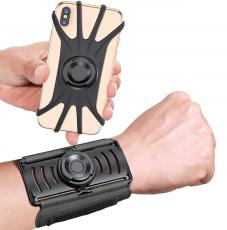 A-One Brand - Universal Borttagbar Sport Wristband till mobiler 4"- 6.5" - Svart