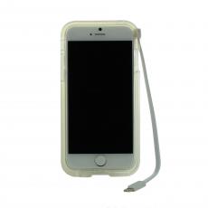 A-One Brand - Connect Flash Light Skal med inbyggd USB-kabel till iPhone 6 / 6S - Vit