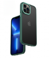 A-One Brand - iPhone 14 Plus Skal Kameraram i Aluminiumlegering - Mörkgrön