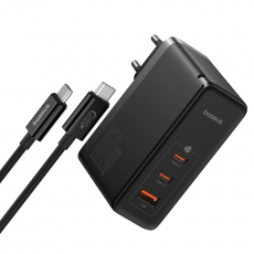 BASEUS - Baseus GaN5 Pro Väggladdare 160W 2x USB-C/USB-A + USB-C Kabel