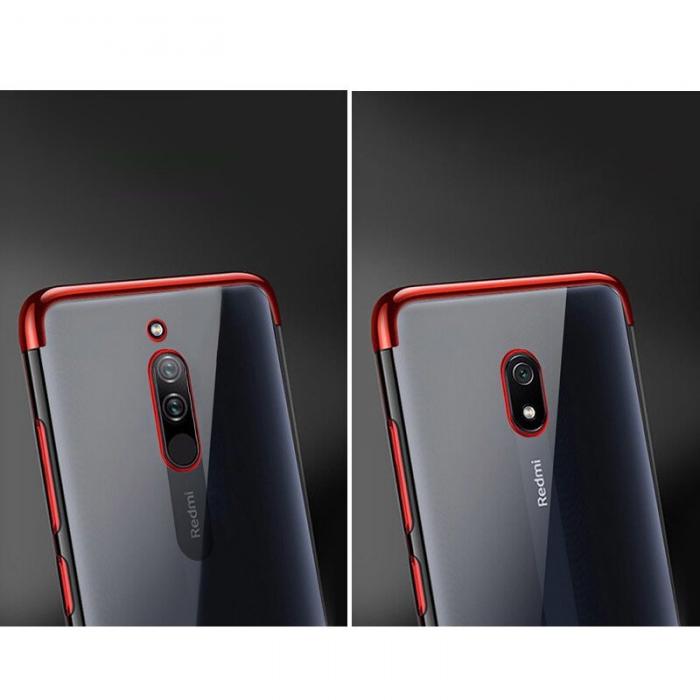 OEM - Clear skal med frame till Xiaomi Redmi 8A - Svart