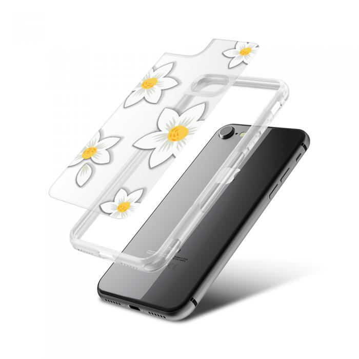 UTGATT5 - Fashion mobilskal till Apple iPhone 7 - White Flowers