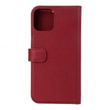 Essentials - Essentials iPhone 12 & 12 Pro, Leather Wallet, Avtagbart, Red
