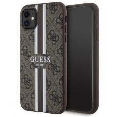 Guess - Guess iPhone 11/XR Mobilskal MagSafe 4G Printed Stripes - Brun