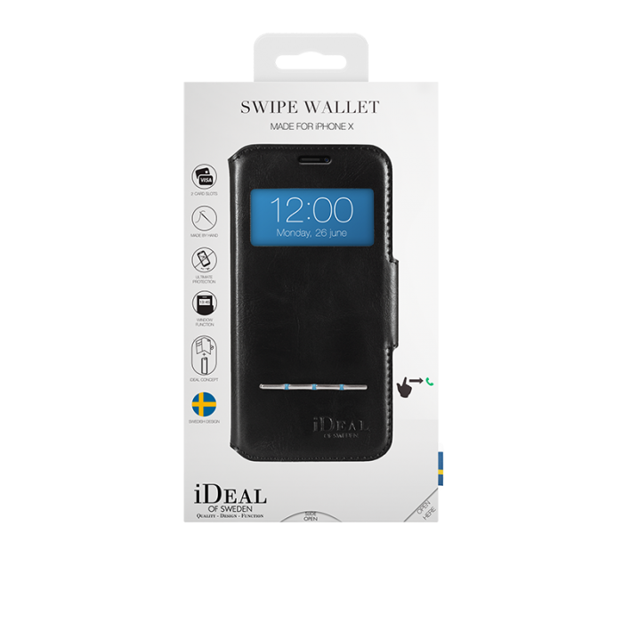 UTGATT4 - iDeal of Sweden Swipe Wallet iPhone X/XS - Black