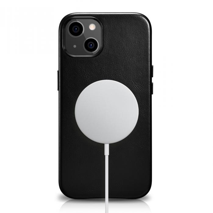 UTGATT5 - iCarer Lder Oil Wax Magsafe Mobilskal iPhone 13 Mini - Svart