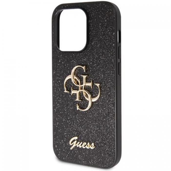 Guess - Guess iPhone 14 Pro Mobilskal Glitter Script Big 4G - Svart