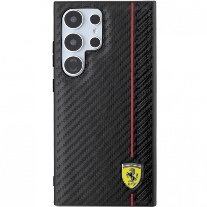 Ferrari - Ferrari Galaxy S24 Ultra Mobilskal Carbon Printed Line - Svart