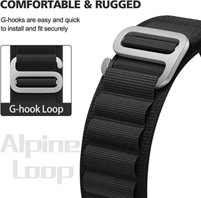 A-One Brand - Apple Watch Ultra/SE/8/7/6/5/4 Band (49/45/44mm) Loop - Svart