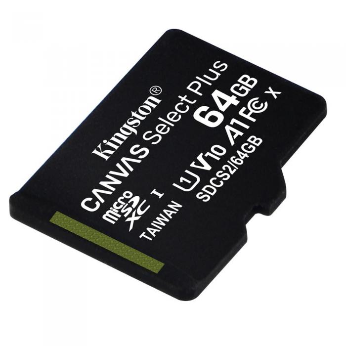 Kingston - Kingston 64GB Canvas Select Plus microSDXC Minneskort