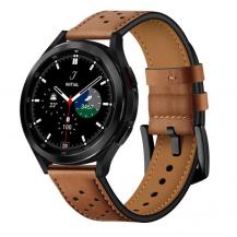 Tech-Protect - Läder Armband Galaxy Watch 4/5/5 Pro 40/42/44/45/46 mm - Brun