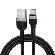 Wozinsky - Wozinsky USB-C/USB-A 2.4A Kabel 1m - Svart