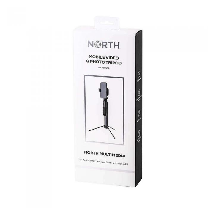 North - NORTH Fotostativ fr mobil 30-110cm Belysning och Fjrrkontroll