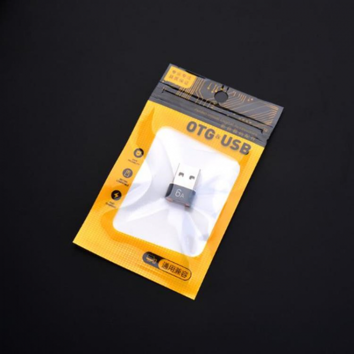 A-One Brand - USB-A Hane till Typ-C Hona Adapter - Svart