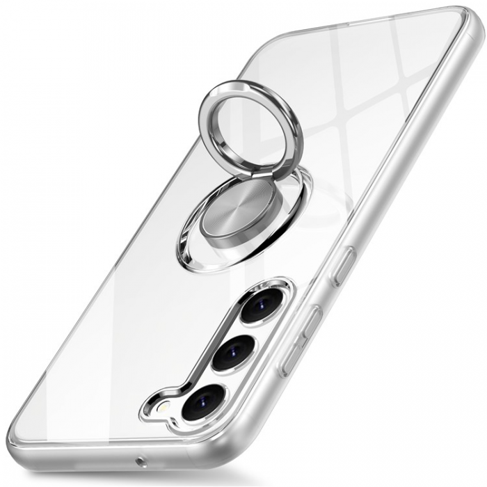 A-One Brand - Galaxy S23 Skal Ringhllare Kickstand Shockproof - Clear