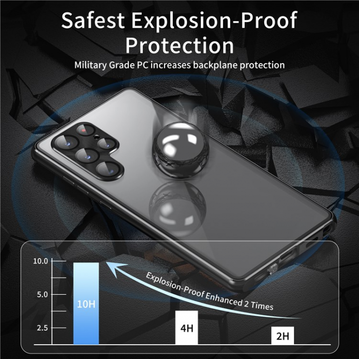 A-One Brand - Galaxy S23 Ultra Mobilskal Privacy Magnetic - Svart