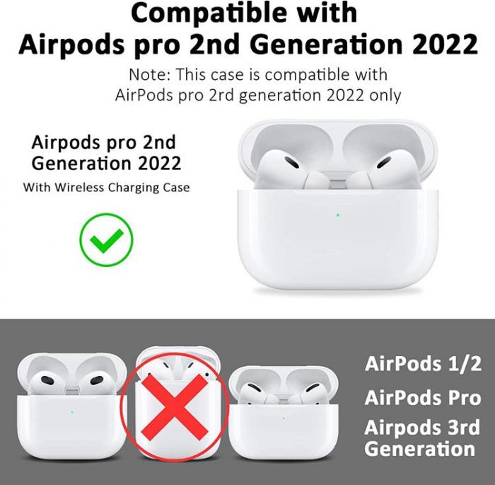 A-One Brand - Airpods Pro 2 Skal Anti Drop med Rem - Grn