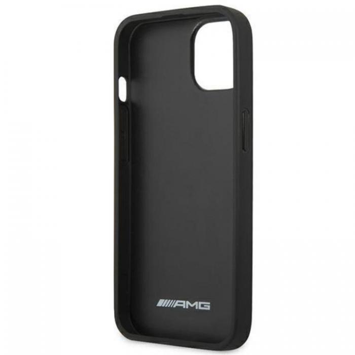 AMG - AMG iPhone 14 Plus Skal Lder Hot Stamped - Svart