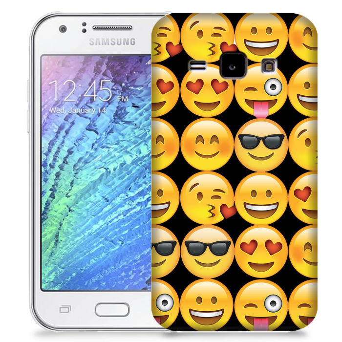 UTGATT5 - Skal till Samsung Galaxy J1 (2015) - Emoji - Smileys