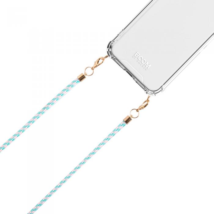 Boom of Sweden - Boom iPhone 13 Mini skal med mobilhalsband- Rope MintWhite