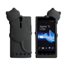 A-One Brand - Kiki Silikonskal till Sony Xperia S LT26i - (Svart)