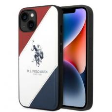 US Polo - US Polo iPhone 14 Skal Tricolor Embossed - Vit