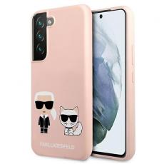 KARL LAGERFELD - Karl Lagerfeld Silicone Ikonik Karl & Choupette Skal Galaxy S22 Plus - Rosa