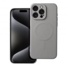 A-One Brand - iPhone 15 Pro Mobilskal Magsafe Silikon - Titanium Grå