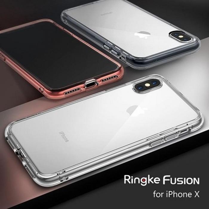 UTGATT5 - Ringke Fusion Shock Absorption Skal till Apple iPhone XS / X - Clear