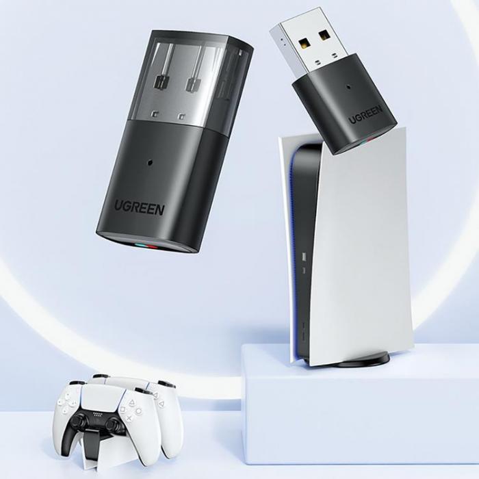 Ugreen - Ugreen BT adapter Playstation/Nintendo Switch hrlurar - Svart