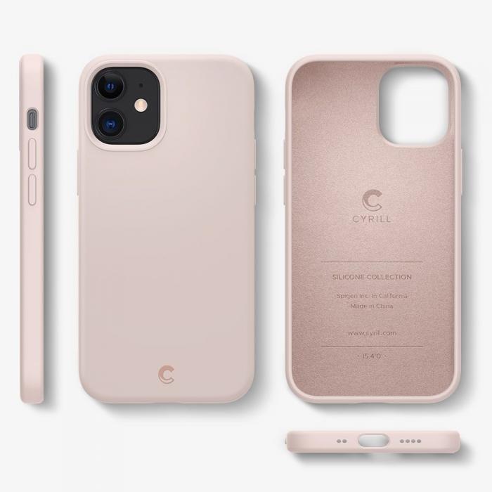 UTGATT5 - SPIGEN Cyrill Silikon Skal iPhone 12 Mini - Pink Sand