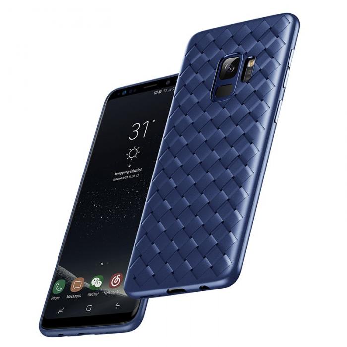 UTGATT5 - Baseus BV Weaving skal Gel Weave Texture Design Galaxy S9 Bl